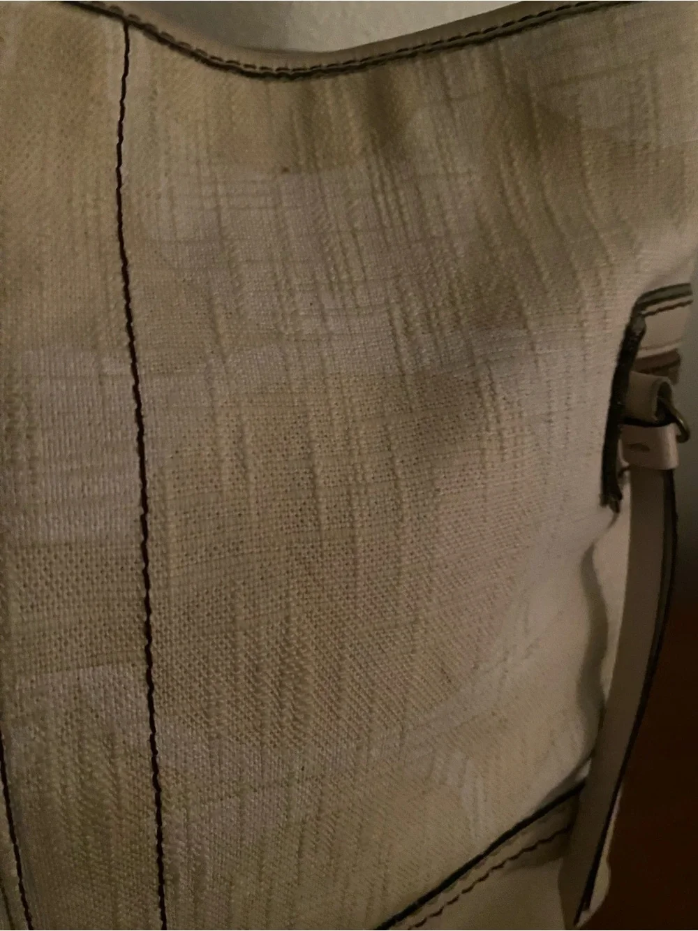 Coach Cream Patterned Hobo Shoulder Bag with Gold Hardware